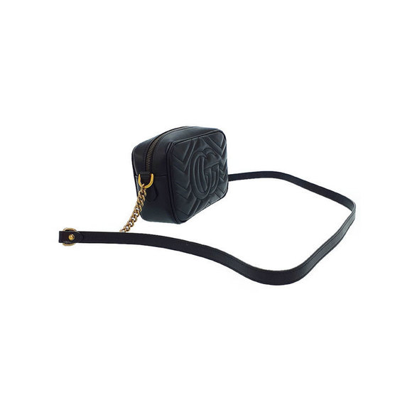 Gucci Mini Bag Quilted Shoulder GG Marmont - Picture 1 of 9